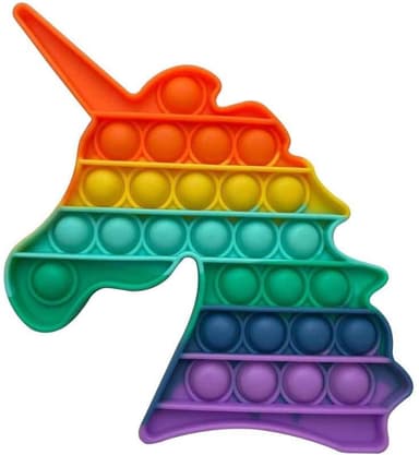 Fidget-Pop it leksak, Unicorn Regnbåge