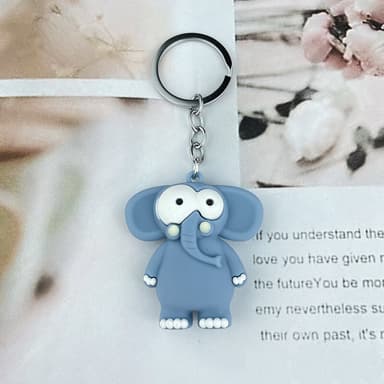 Nyckelring med söt elefant Flerfärgad