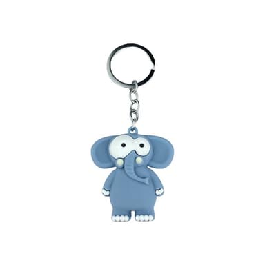 Nyckelring med söt elefant Flerfärgad