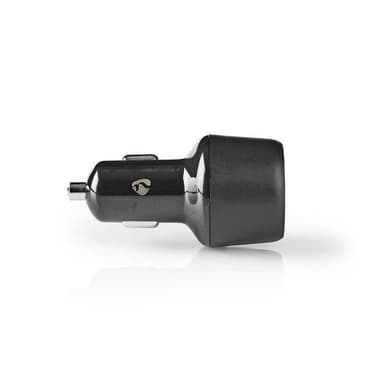 Billaddare 2-Utgångar 3.0 USB-A & C, Svart