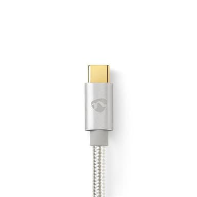 Nedis USB 2.0-kabel | Typ-C, hane - Typ-C, hane | 3.0 m | Aluminium
