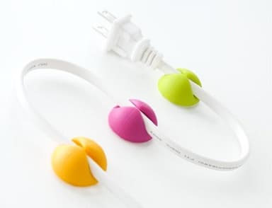 Kabelhållare-Kabelclips Mini, 6-pack (Gul/Rosa/Grön)