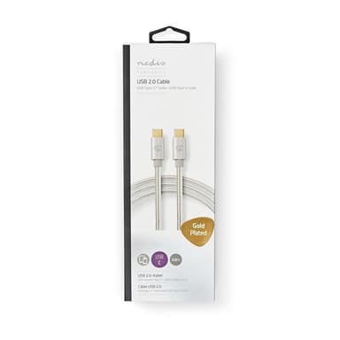 Nedis USB 2.0-kabel | Typ-C, hane - Typ-C, hane | 3.0 m | Aluminium