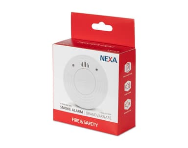NEXA Optisk brandvarnare, 5-års batteri, fotoelektrisk, 85db, vit