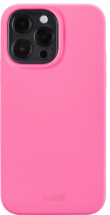 Holdit Silicone iPhone 14 Pro fodral (rosa)