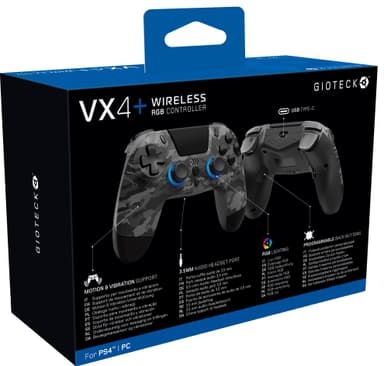 Gioteck VX4+ trådlös PS4-kontroll