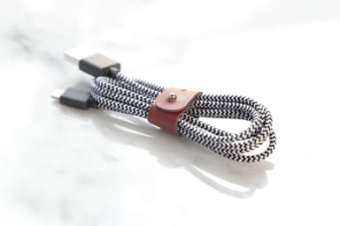Native Union Belt USB-A till Lightning-kabel (zebra)