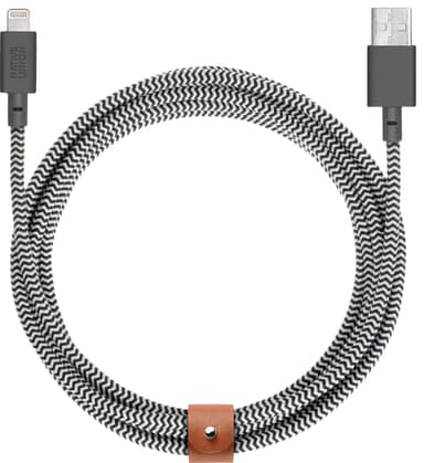 Native Union Belt XL USB-A till Lightning-kabel (zebra)