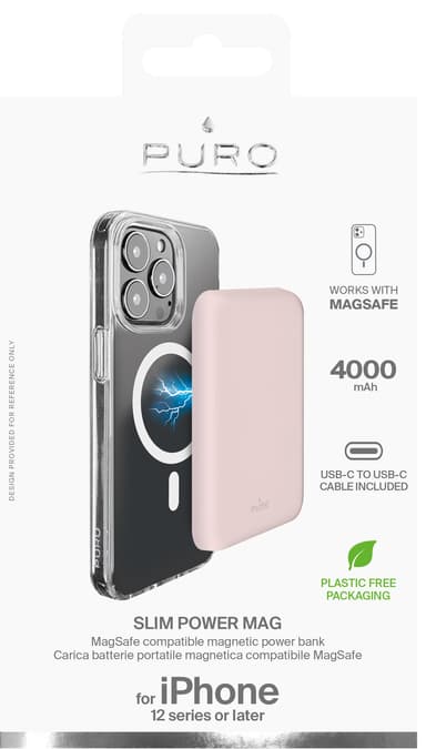 Puro MagSafe 4000 mAh powerbank (rosé)
