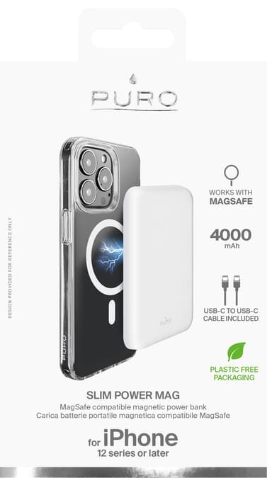 Puro MagSafe 4000 mAh powerbank (vit)