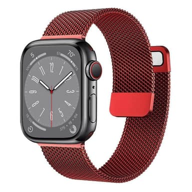 Milanese Armband Apple Watch 8 (45mm) - Röd