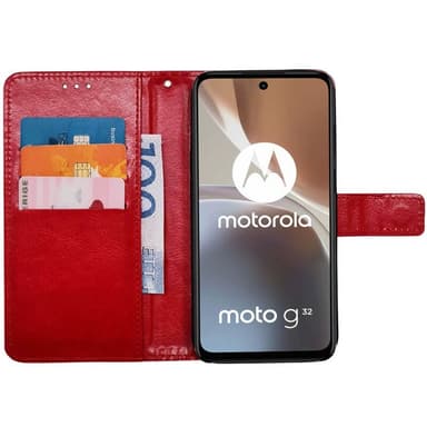Mobilplånbok 3-kort Motorola Moto G32 - Röd