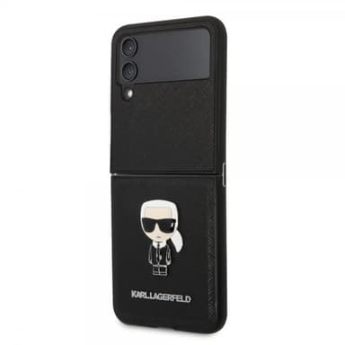 Karl Lagerfeld Samsung Galaxy Z Flip 4 Skal Saffiano Iconic Karl Svart