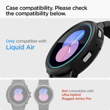 Spigen Samsung Galaxy Watch 4/5 40mm Skärmskydd GLAS.tR EZ Fit 2-pack