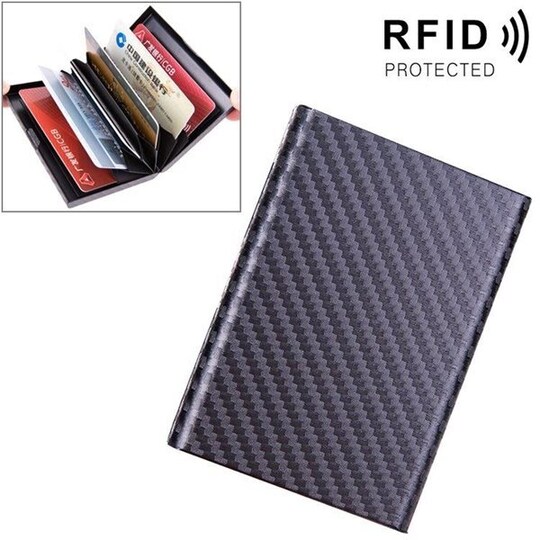 RFID Aluminium fodral till kreditkort - Svart