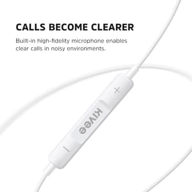 KIVEE KV-MT31 1.2m USB-C In-ear hörlurar + Mic - Vit