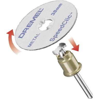 Separationspår rakt 38 mm Dremel 406 2615S406JC 1 set