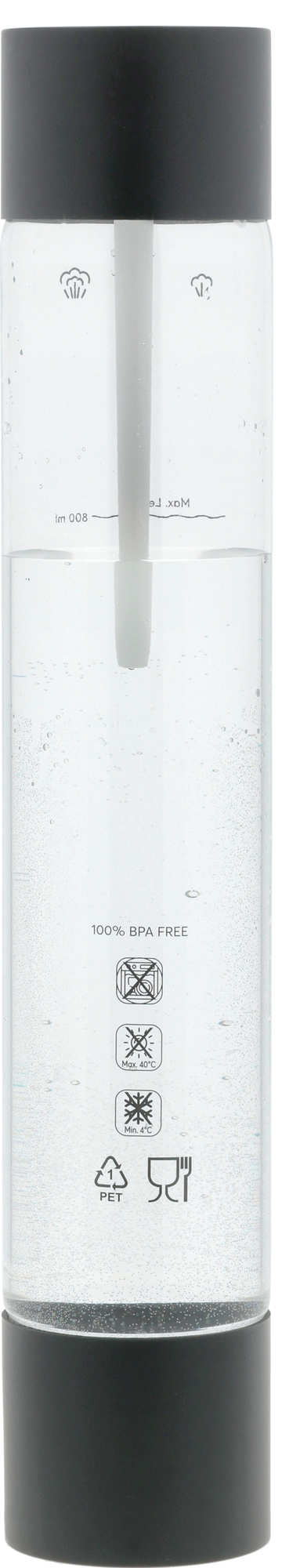 Nordic Sense flaska för kolsyremaskin 800ml (svart)