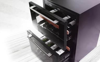 Inbyggbar vinkyl - WineCave 60DD Fullglass Black