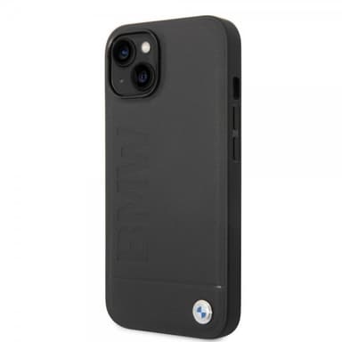 BMW iPhone 14 Plus Skal Hot Stamp Metal Logo Svart