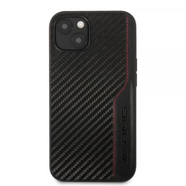 AMG iPhone 14 Skal Carbon Effect Stamped Logo Svart