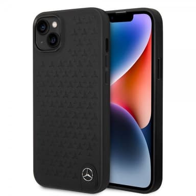 Mercedes Benz iPhone 14 Plus Skal Star Pattern Svart