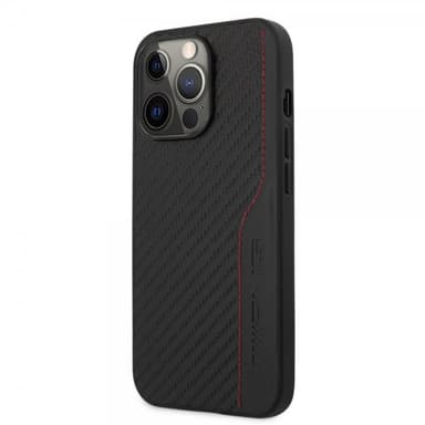 AMG iPhone 14 Pro Max Skal Carbon Effect Stamped Logo Svart