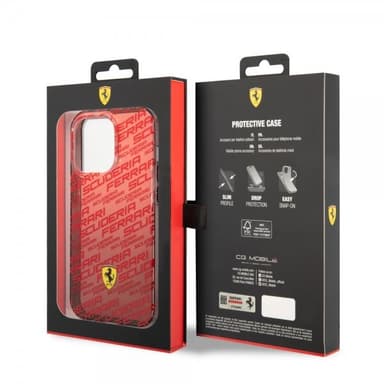 Ferrari iPhone 14 Pro Skal Gradient Scuderia Röd
