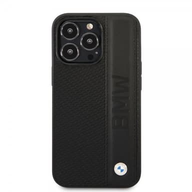 BMW iPhone 14 Pro Max Skal Big Logo Stripe Svart