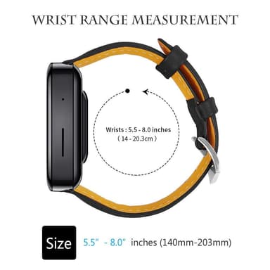 SKALO Läderarmband till Withings ScanWatch 38mm - Svart