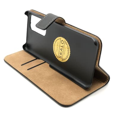 SKALO Xiaomi 11T/11T Pro Plånboksfodral Äkta Skinn - Brun