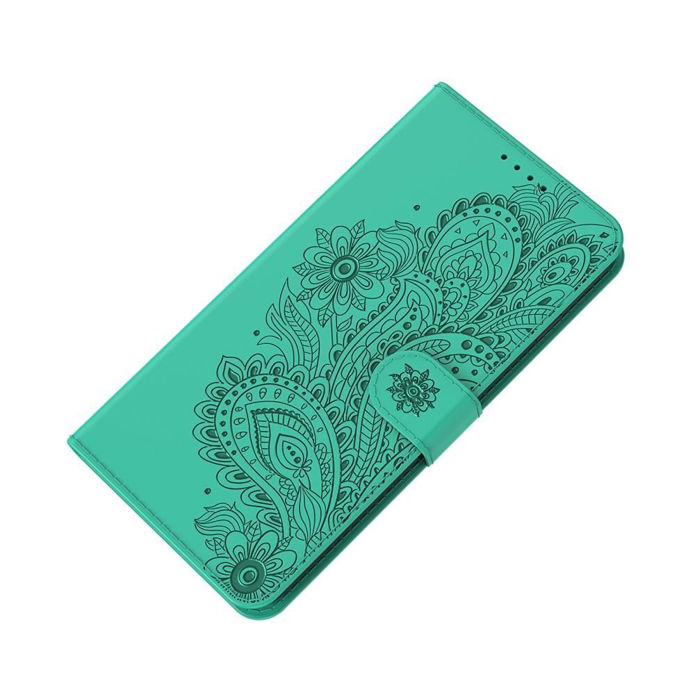 SKALO iPhone 13 Pro Max Mandala Plånboksfodral - Turkos