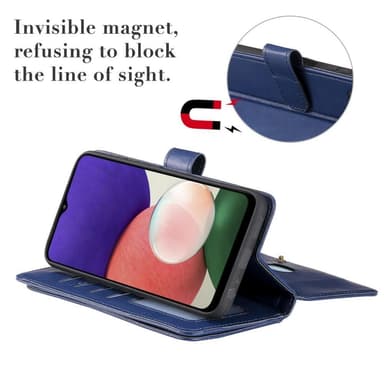 SKALO Samsung A22 5G 10-FACK Plånboksfodral - Blå