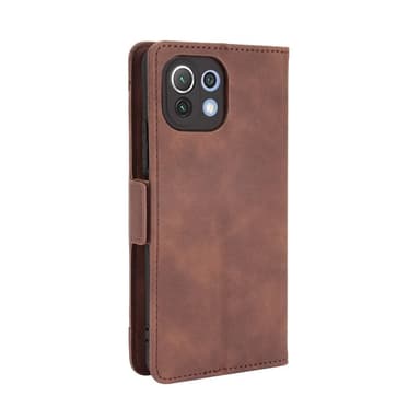 SKALO Xiaomi Mi 11 Lite 6-FACK Plånboksfodral - Brun