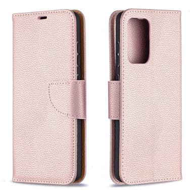 SKALO Samsung A52/A52s Premium Litchi Plånbok - Rosa