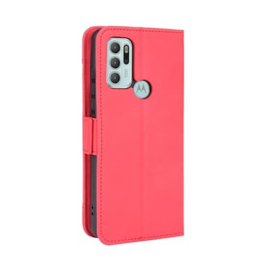 SKALO Moto G60S 6-FACK Plånboksfodral - Röd
