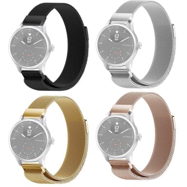 SKALO Milanese Loop till Withings ScanWatch 38mm - Roséguld