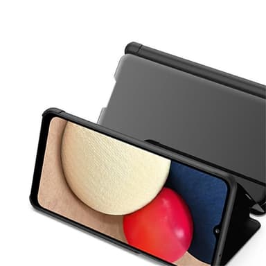 SKALO Samsung A02s / A03s Clear View Spegel fodral - Svart