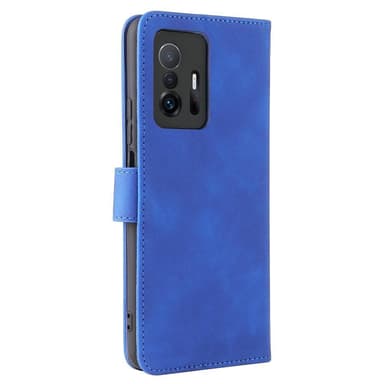 SKALO Xiaomi 11T/11T Pro Matt PU-Läder Plånboksfodral - Blå