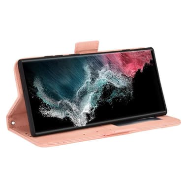 SKALO Samsung S22 Ultra 6-FACK Plånboksfodral - Rosa
