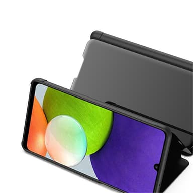 SKALO Samsung A22 4G Clear View Spegel fodral - Silver