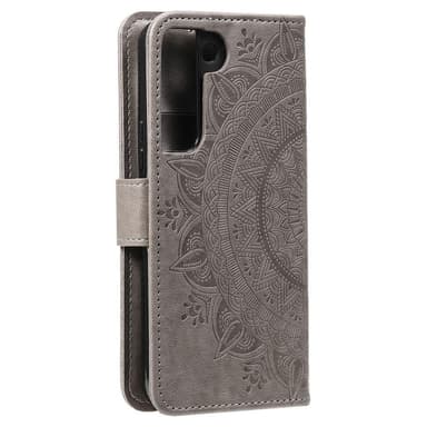 SKALO Samsung S22 Mandala Plånboksfodral - Grå