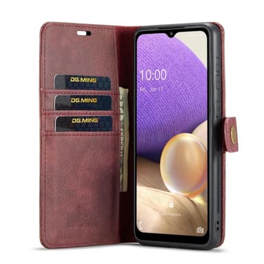 DG MING Samsung A33 5G 2-i-1 Magnet Plånboksfodral - Röd