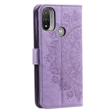 SKALO Moto E20/E30/E40 Mandala Plånboksfodral - Lila
