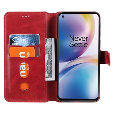 SKALO OnePlus Nord 2 Klassiskt Plånboksfodral - Röd