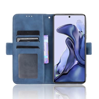 SKALO Xiaomi 11T/11T Pro 6-FACK Plånboksfodral - Blå