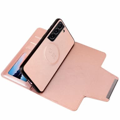 SKALO Samsung S21 FE DOLIZMA 2 i 1 Magnet Plånboksfodral - Rosèguld