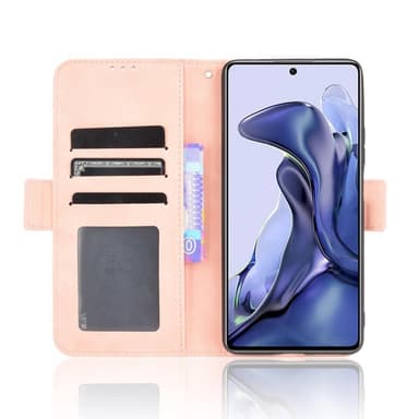 SKALO Xiaomi 11T/11T Pro 6-FACK Plånboksfodral - Rosa