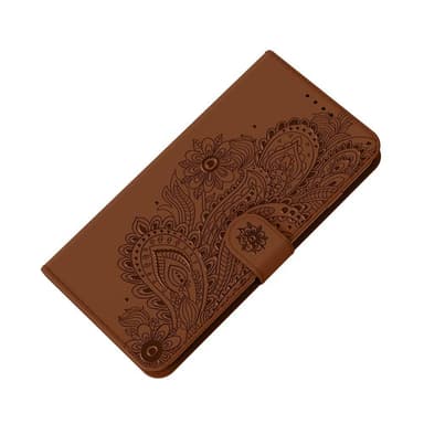 SKALO iPhone 13 Pro Max Mandala Plånboksfodral - Brun