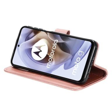 SKALO Moto G31 / G41 Mandala Plånboksfodral - Roséguld